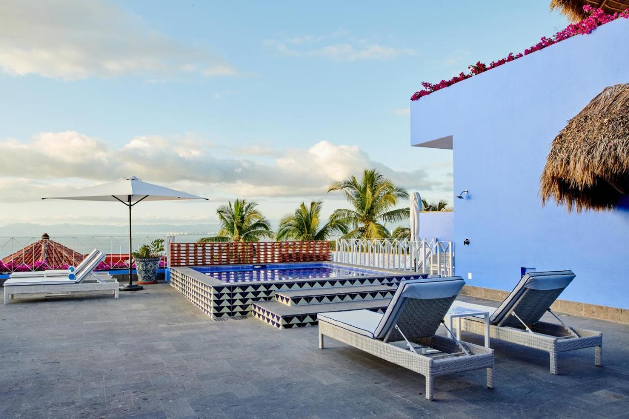 Hotel Luxury Patio Azul (Adults Only) Puerto Vallarta Eksteriør bilde Rooftop pool at the Hotel Habita, Tulum, Mexico
